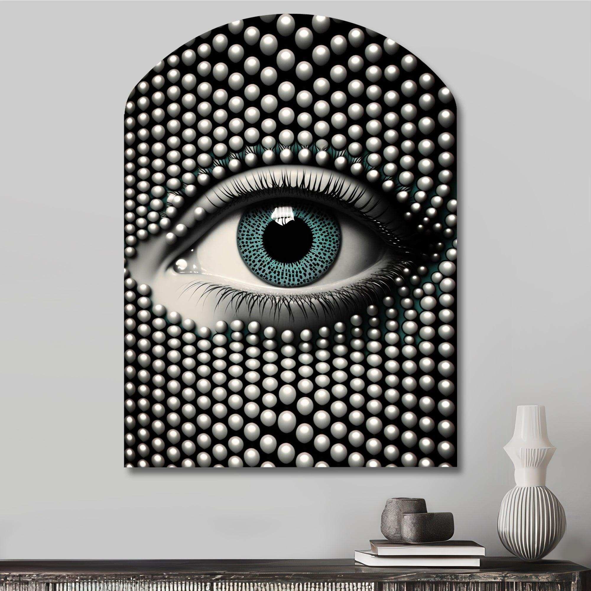 Monochrome Eye II - Asymmetric Metal Wall Art