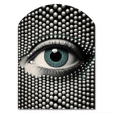 Monochrome Eye II - Asymmetric Metal Wall Art
