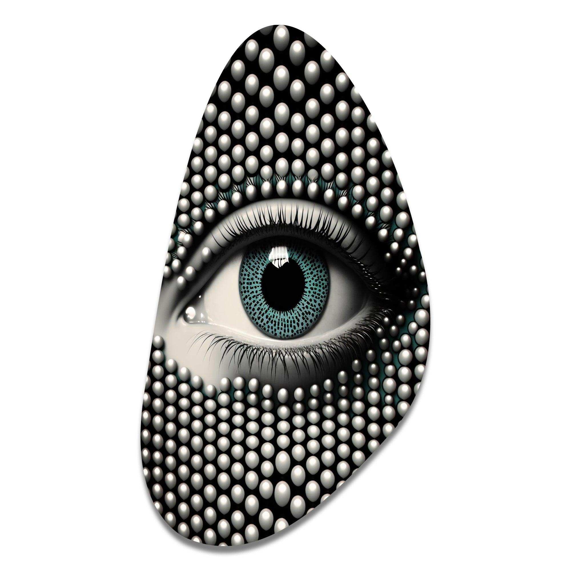 Monochrome Eye II - Asymmetric Metal Wall Art