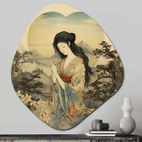Vintage Oriental Beauty In Nature - Asymmetric Metal Wall Art