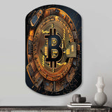 Bitcoin Crypto Seal - Asymmetric Metal Wall Art