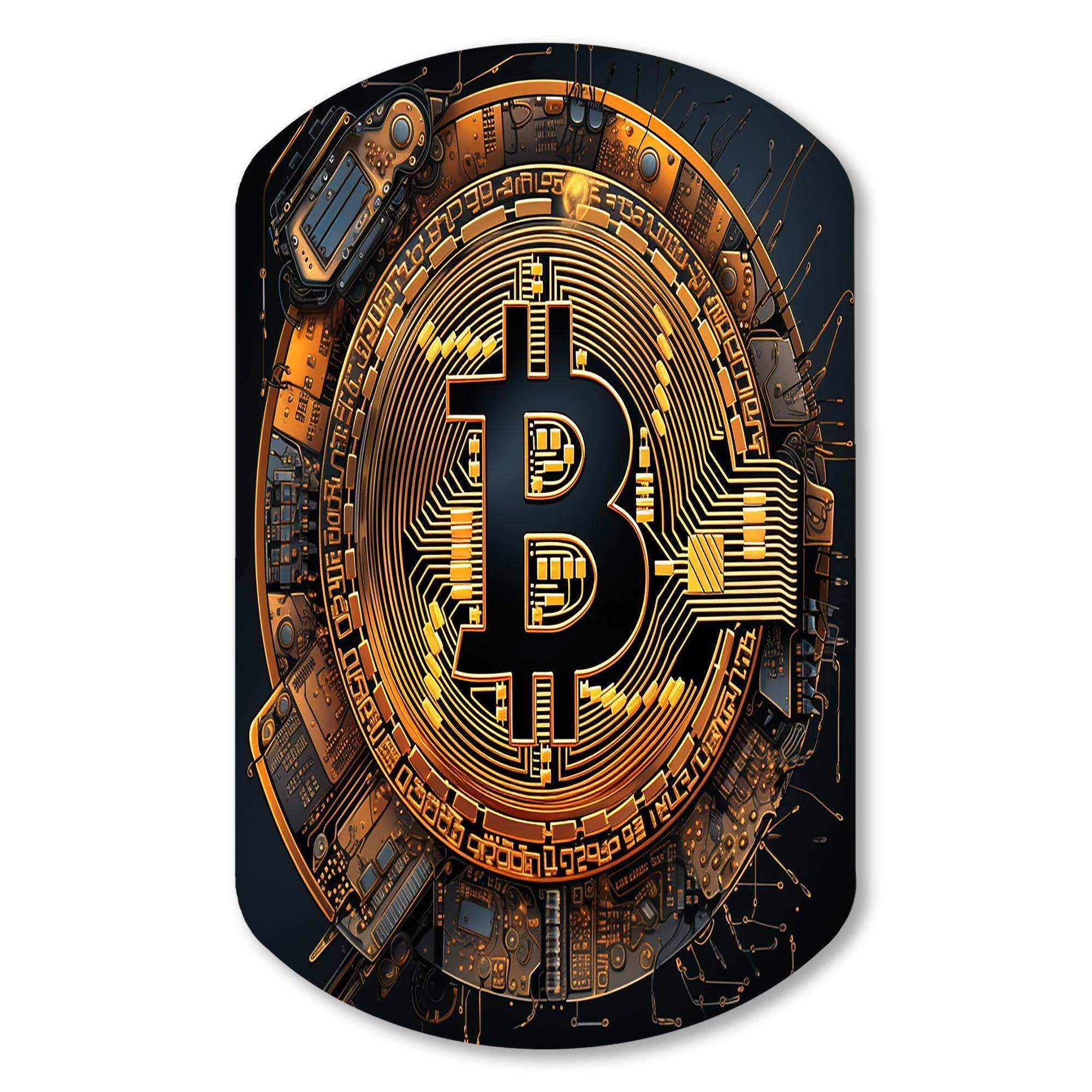 Bitcoin Crypto Seal - Asymmetric Metal Wall Art