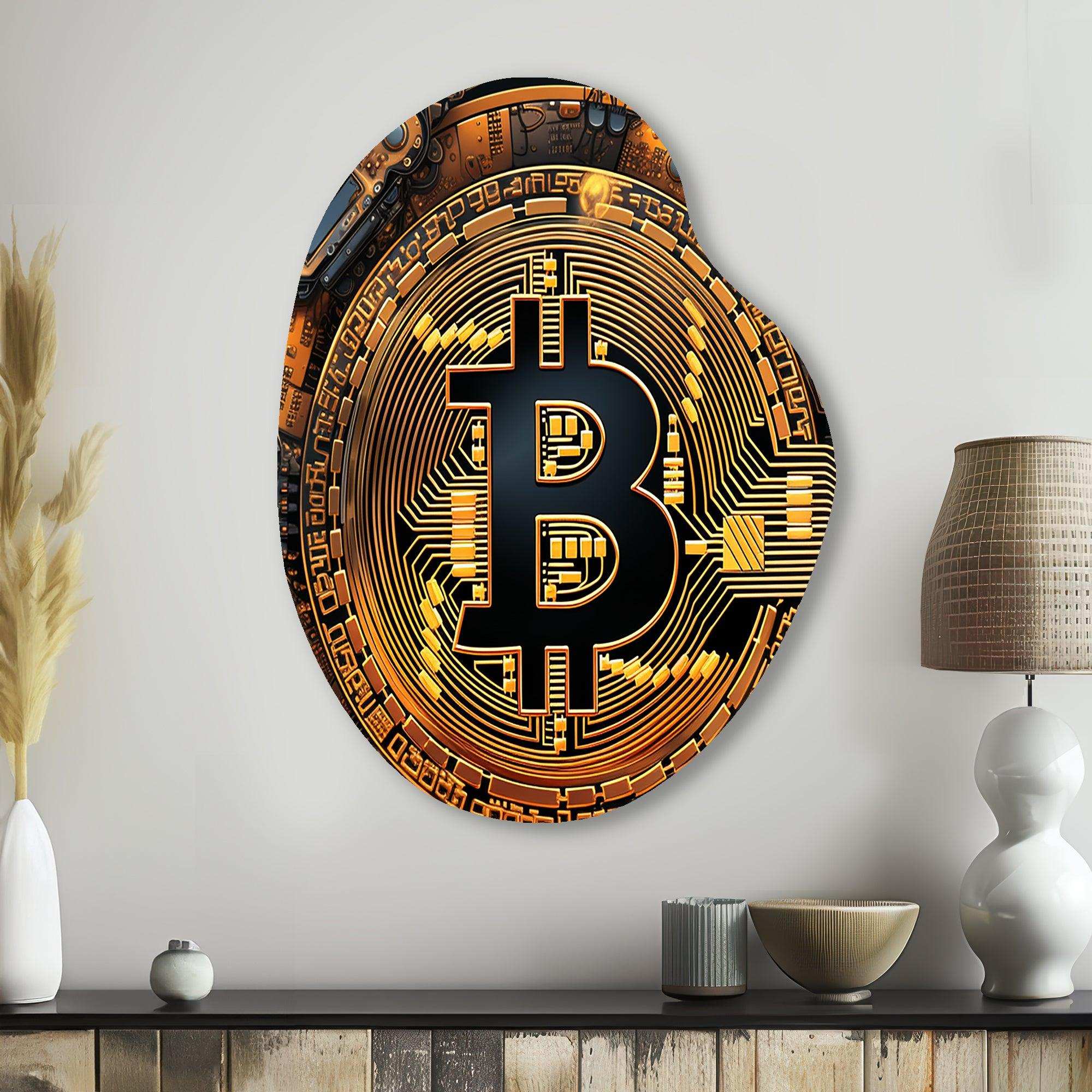 Bitcoin Crypto Seal - Asymmetric Metal Wall Art