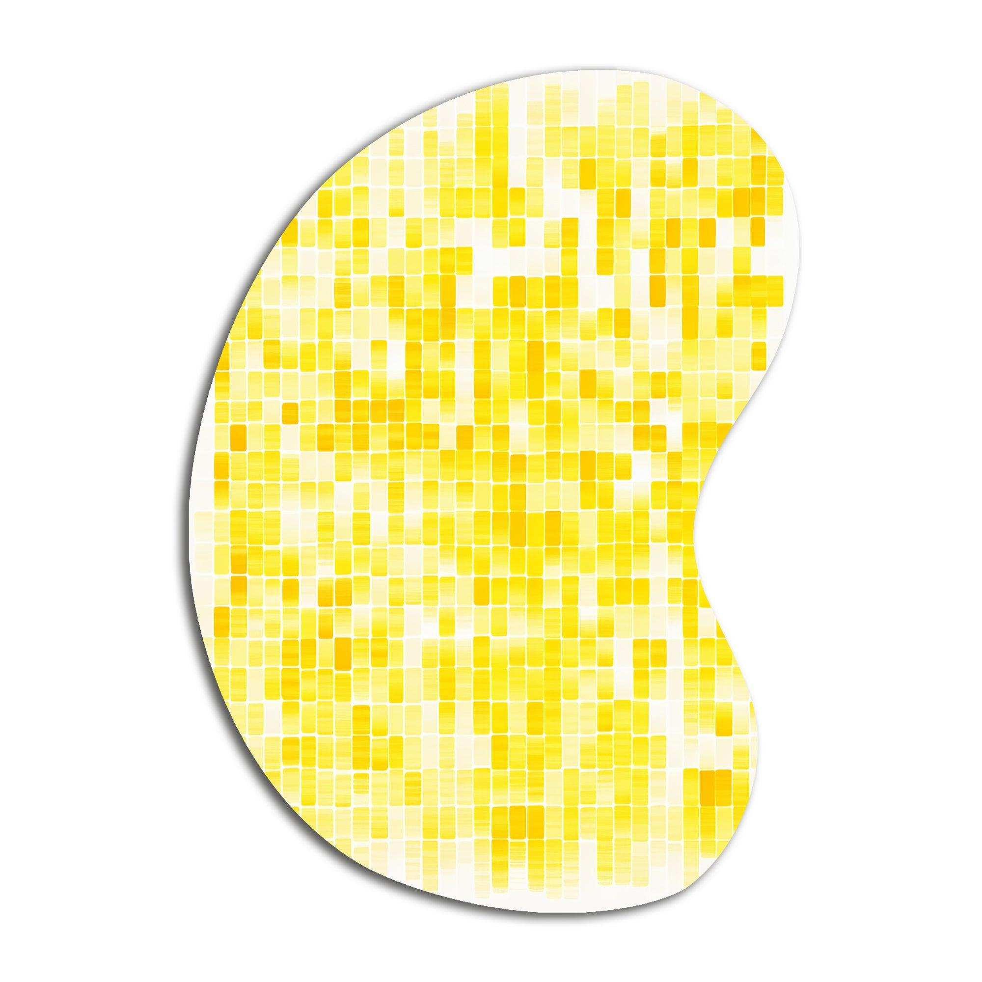 Sunshine Philosophy of Life Minimal Yellow I - Asymmetric Metal Wall Art