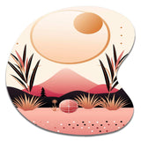 Boho Dreams Abstract Landscape In Vintage Pink III - Asymmetric Metal Wall Art