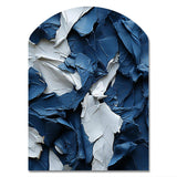 Bliss Of Happiness In Aegean Blue - Asymmetric Metal Wall Art