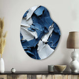 Bliss Of Happiness In Aegean Blue - Asymmetric Metal Wall Art