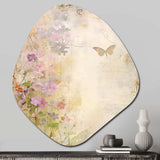 Rustic Bouquet Pink Roses Vintage Art I - Asymmetric Metal Wall Art