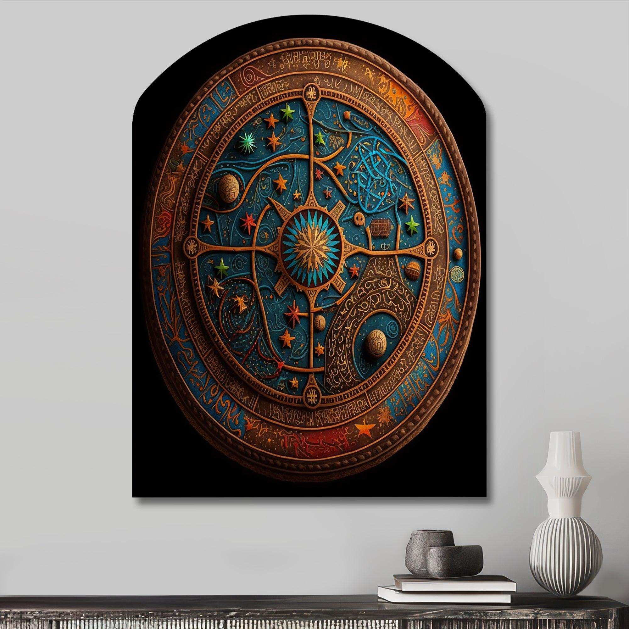 Ancient Cosmic Cartography I - Asymmetric Metal Wall Art