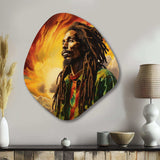 Reggae Tribute To Bob Marley - Asymmetric Metal Wall Art