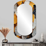 White Yellow Forest Leafs In Aspen Colorado Large Asymmetrical Wall Mirror