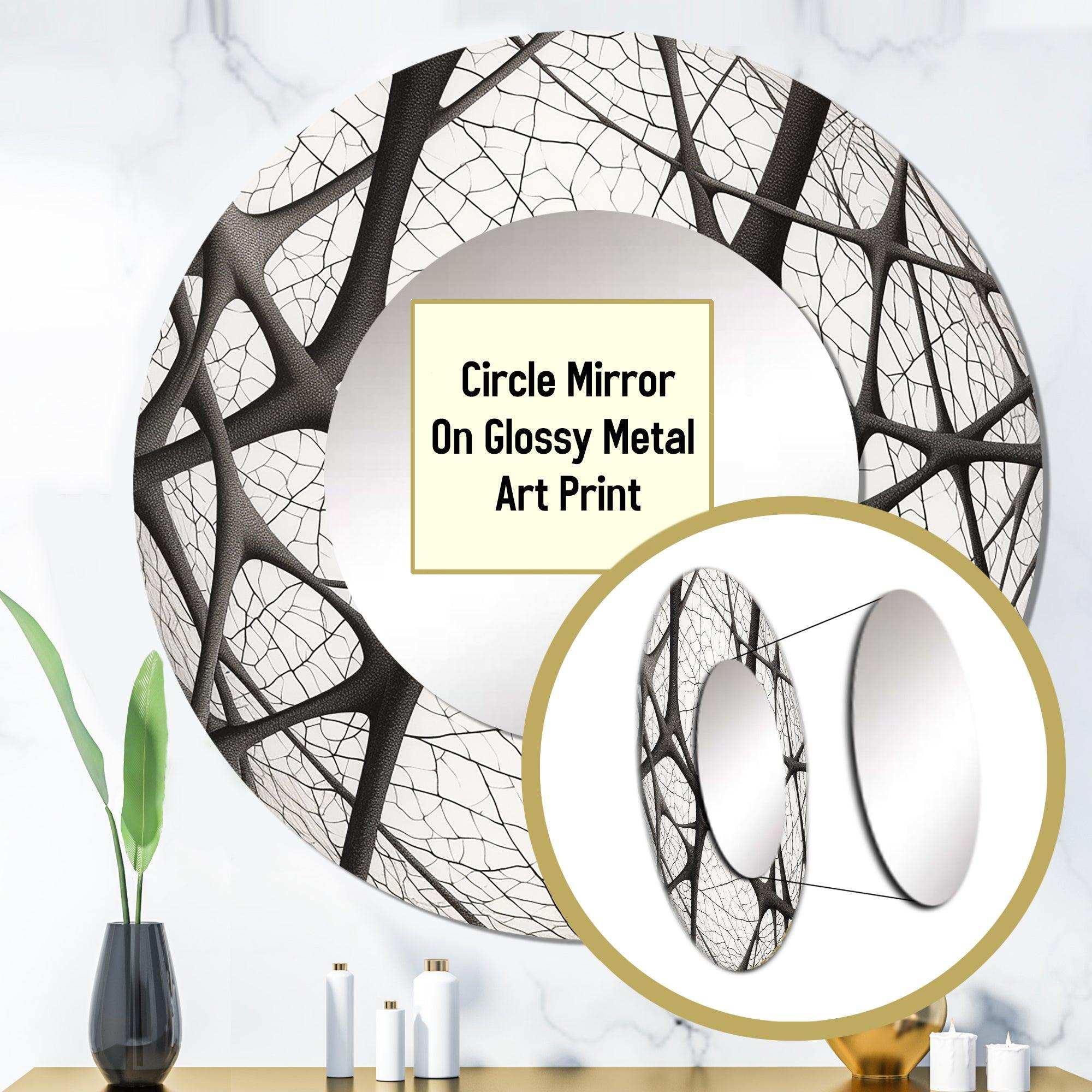 Minimalist Black and White IX - Abstract Wall Mirror