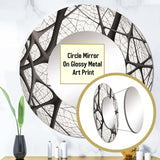 Minimalist Black and White IX - Abstract Wall Mirror