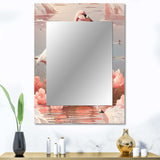 Vintage Flamingo Charm - Animal Print Wall Mirror