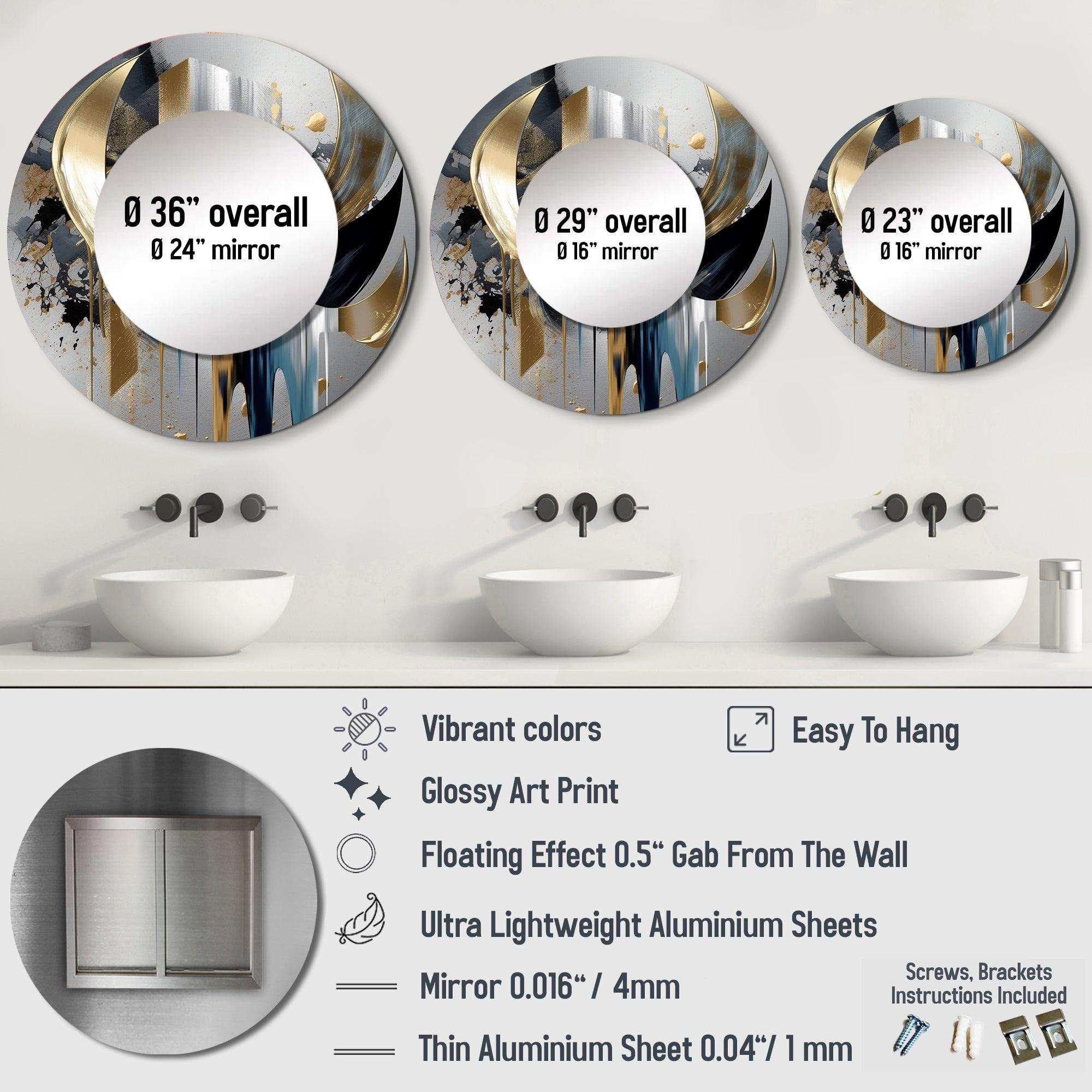 Abstract Shapes And Lines I - Abstract Wall Mirror