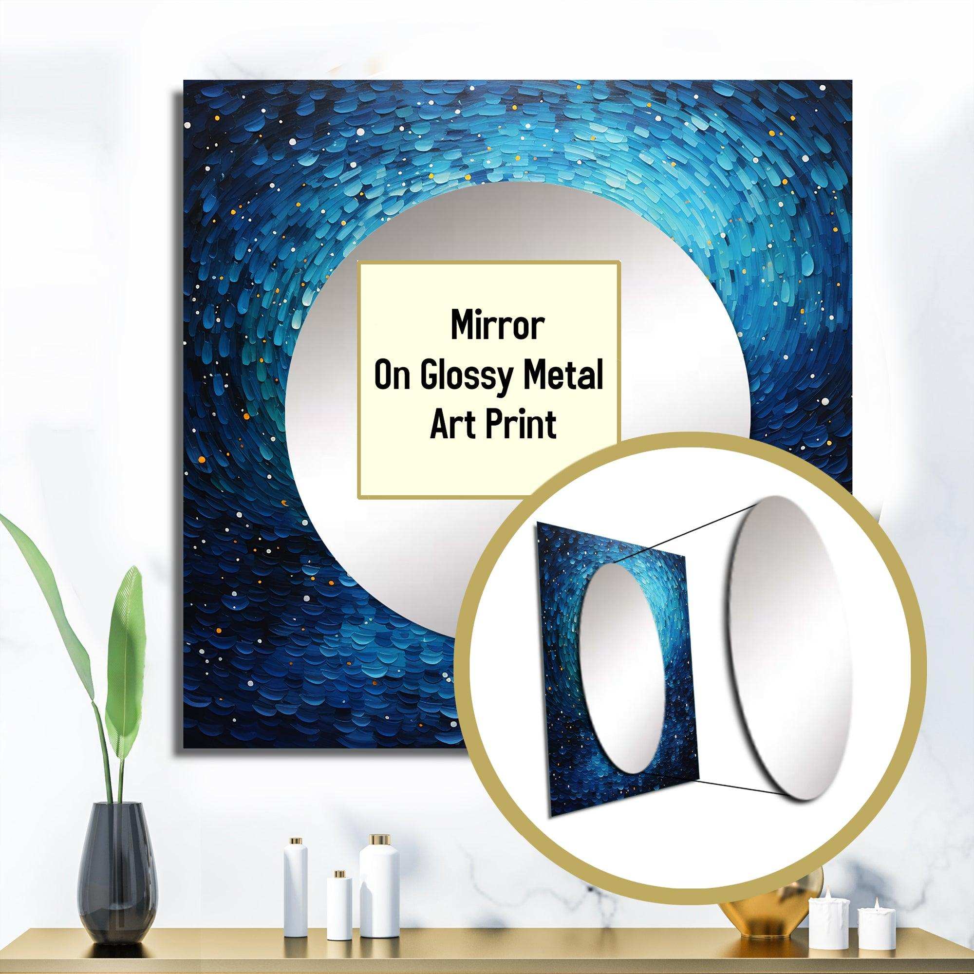 Pointillism River Majestic Cascade - Landscapes Wall Mirror