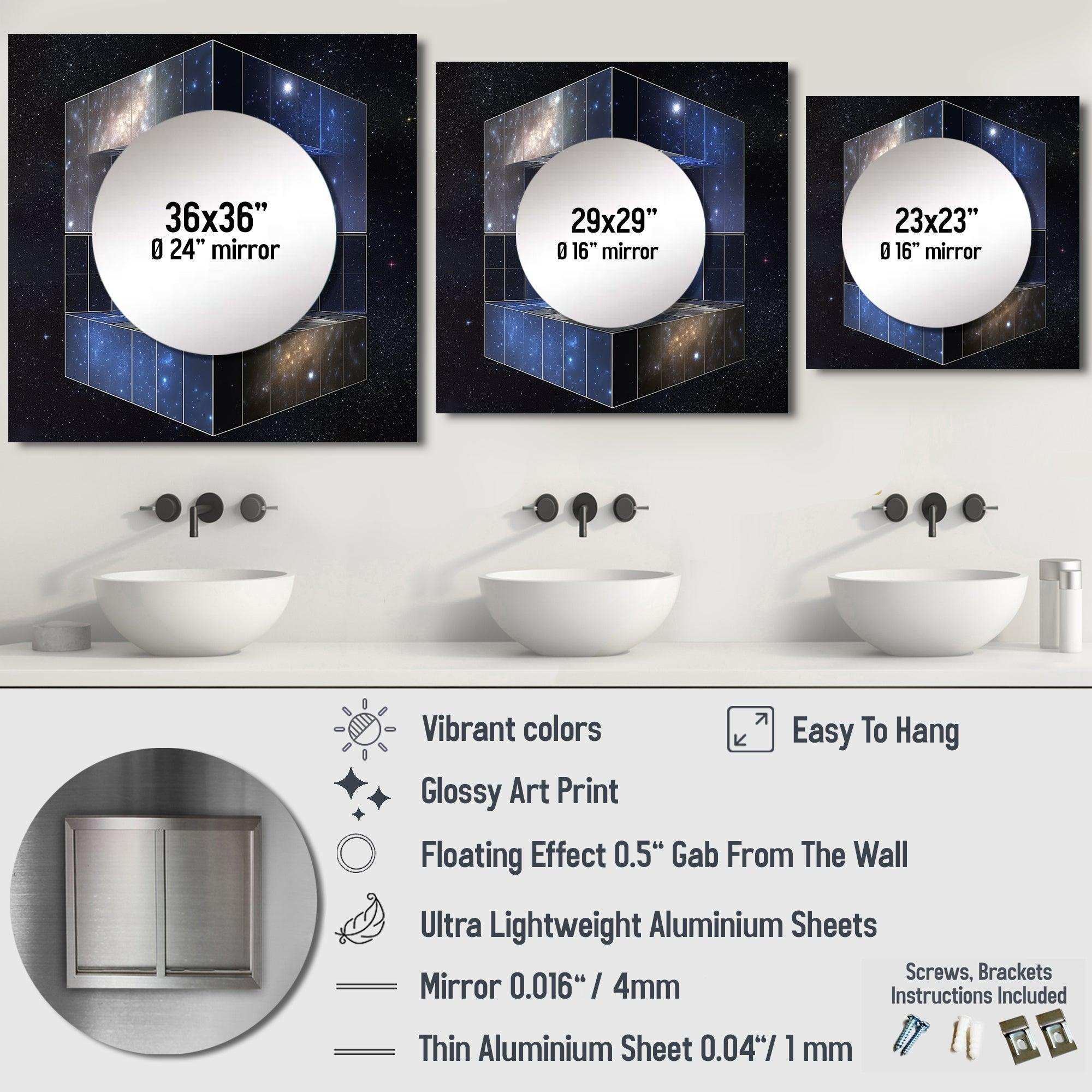 Block Universe Theory Space Galaxy - Astronomy & Space Wall Mirror