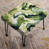 Rebel Soul - Upholstered Camouflage Vanity Stool - Modern Ottoman