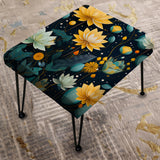 Inner Balance Pursuit Mediation - Upholstered Floral Vanity Stool - Bohemian
