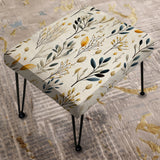 Minimalist Nature - Upholstered Floral Vanity Stool - Bohemian