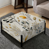Minimalist Nature - Upholstered Floral Vanity Stool - Bohemian