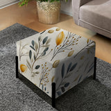 Minimalist Nature - Upholstered Floral Vanity Stool - Bohemian
