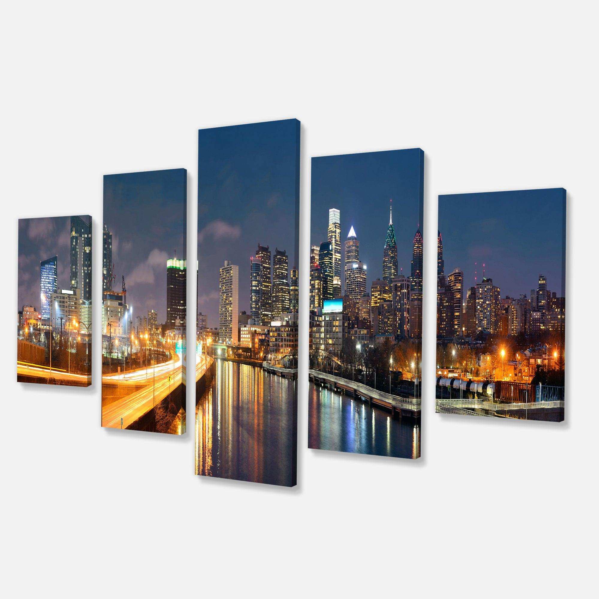 Philadelphia Skyline at Night Multi-Panels