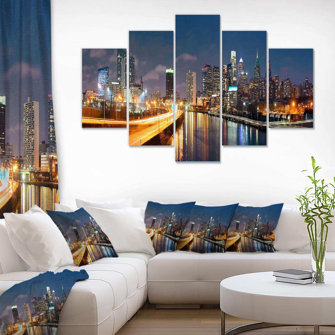 Philadelphia Skyline at Night Multi-Panels
