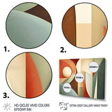 Orange Green Symmetrical Visions - Abstract Canvas Wall Art