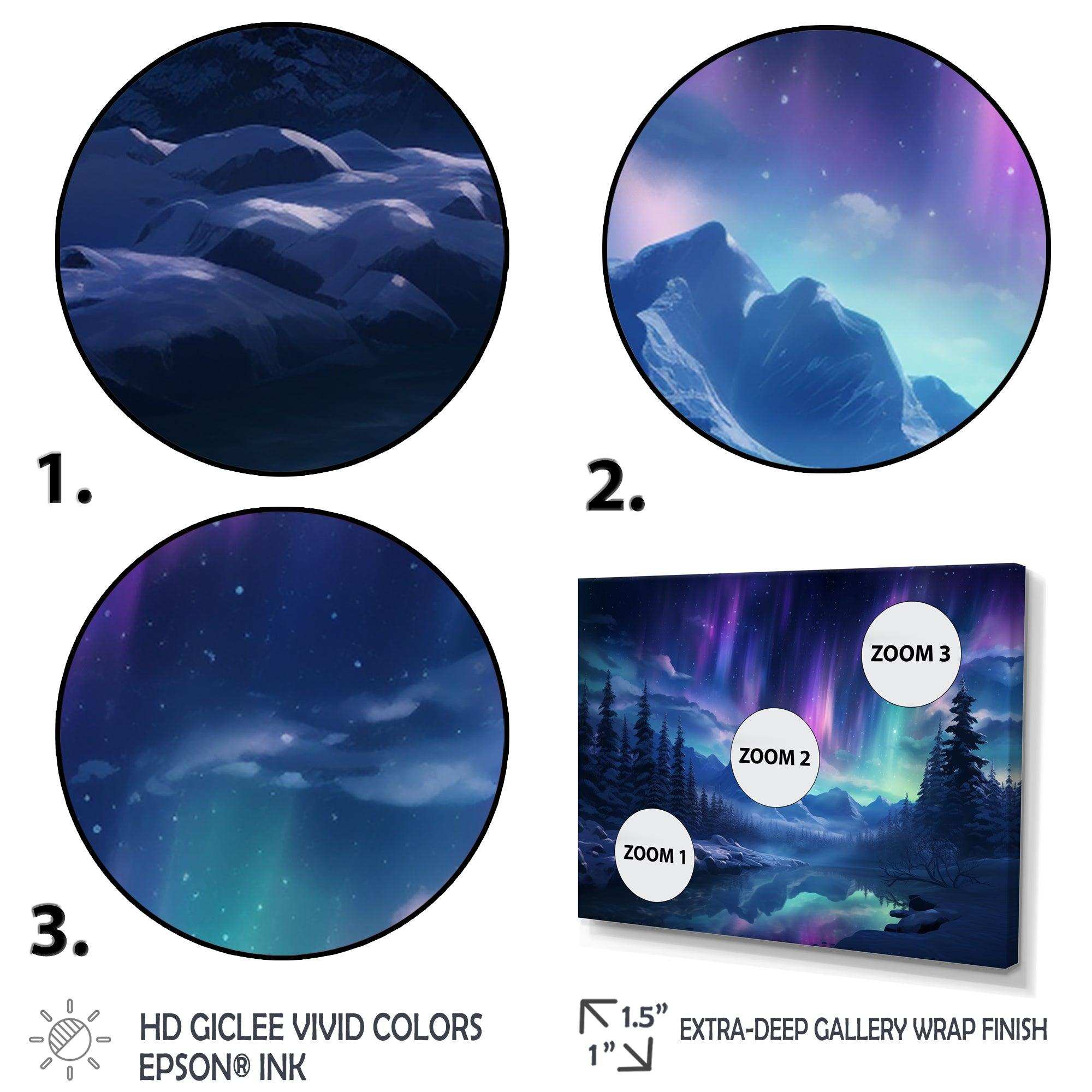 Northern Lights I - Landscapes Canvas Wall Art