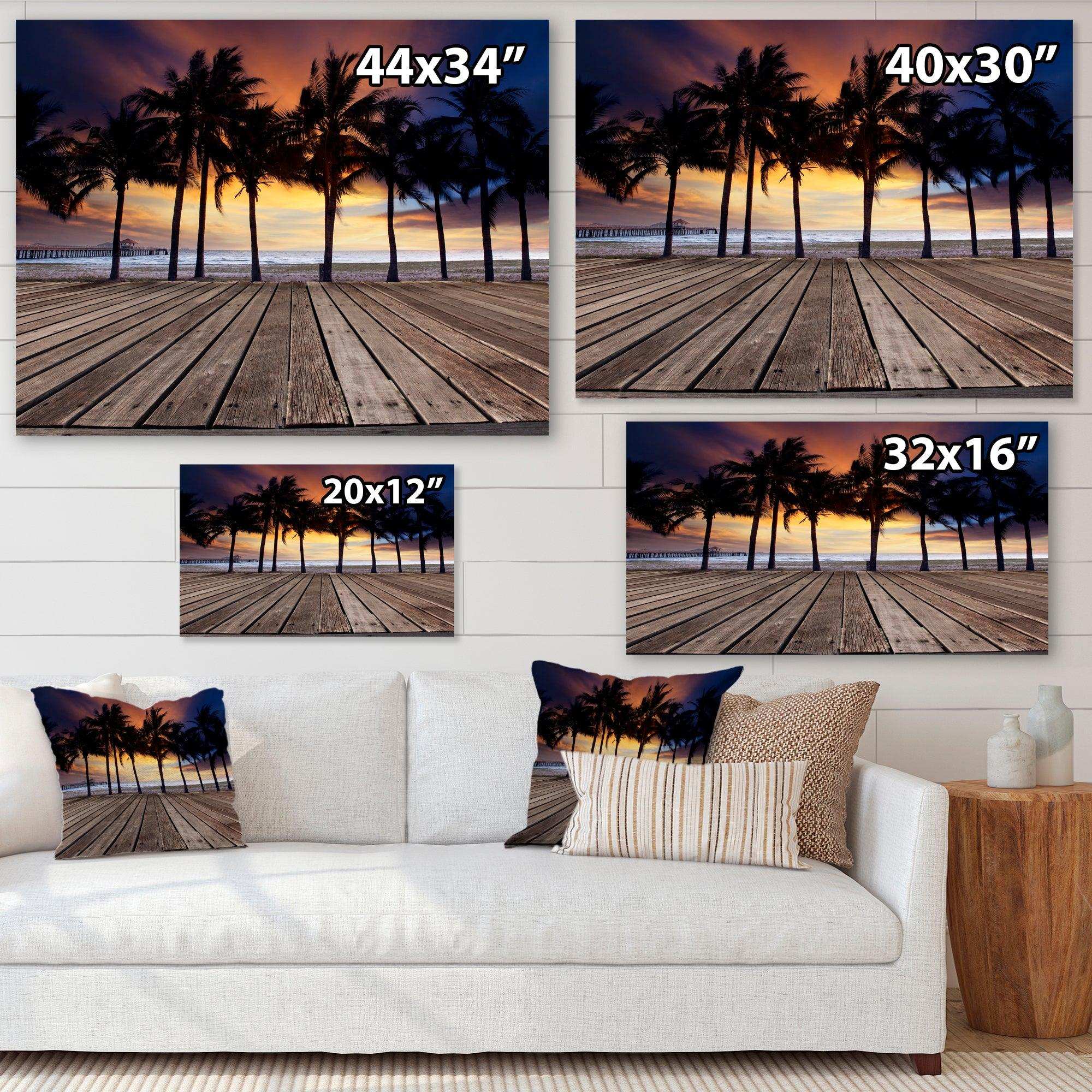 Old Wood Terrace on Sea Beach