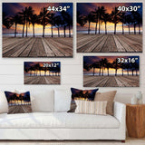 Old Wood Terrace on Sea Beach