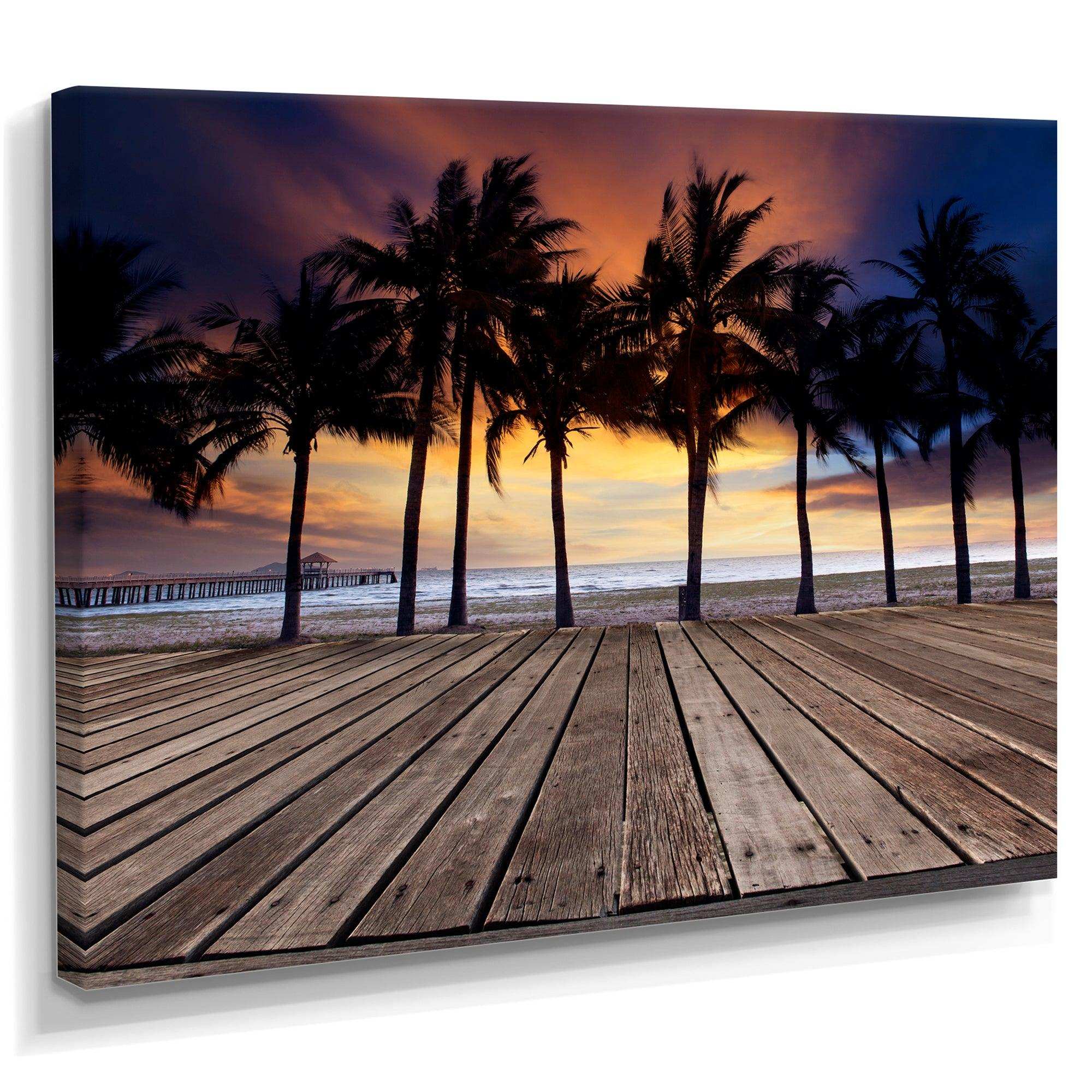 Old Wood Terrace on Sea Beach