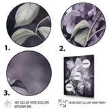 Purple Green Lilacs Fragrants Blossum - Floral Canvas Wall Art
