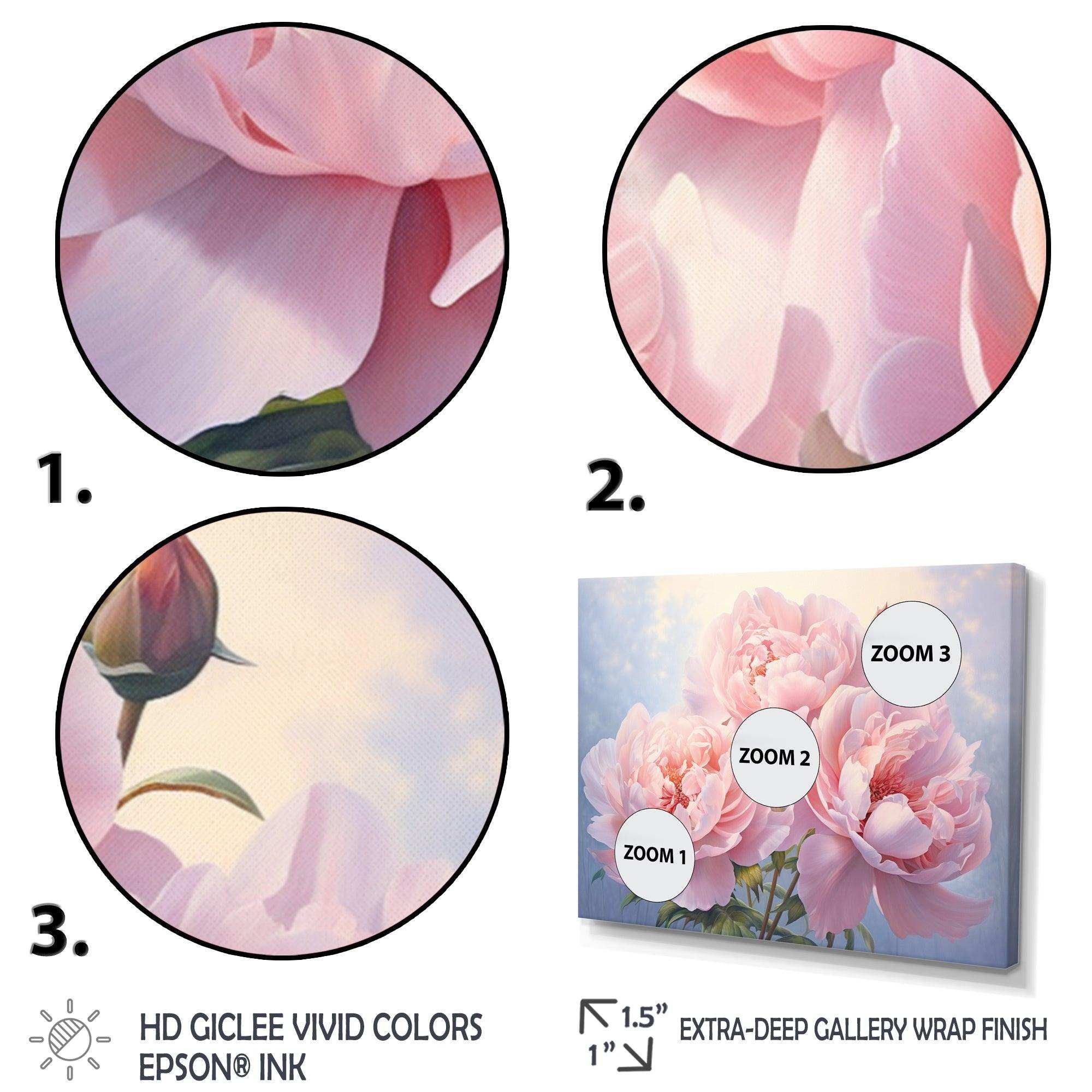 Pink Peony Perfection II - Floral Canvas Wall Art