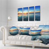 Blue Seashore with Distant Sunset Multi-Panels
