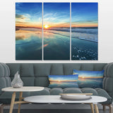 Blue Seashore with Distant Sunset Multi-Panels