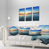 Blue Seashore with Distant Sunset Multi-Panels