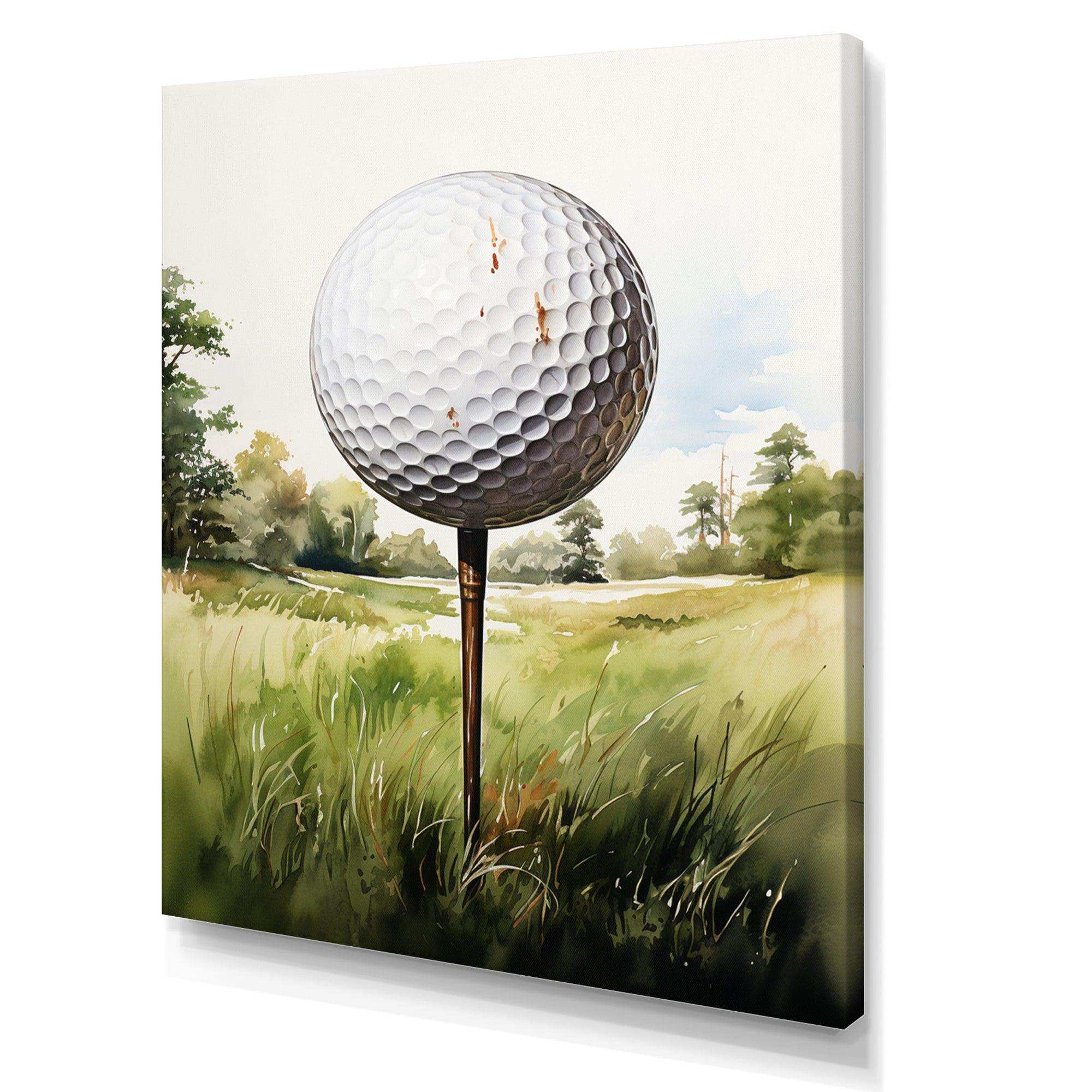 Minimalism Golf Ball I - Sports Canvas Wall Art