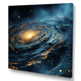 Gleaming Galaxy Black Hole - Abstract Canvas Wall Art