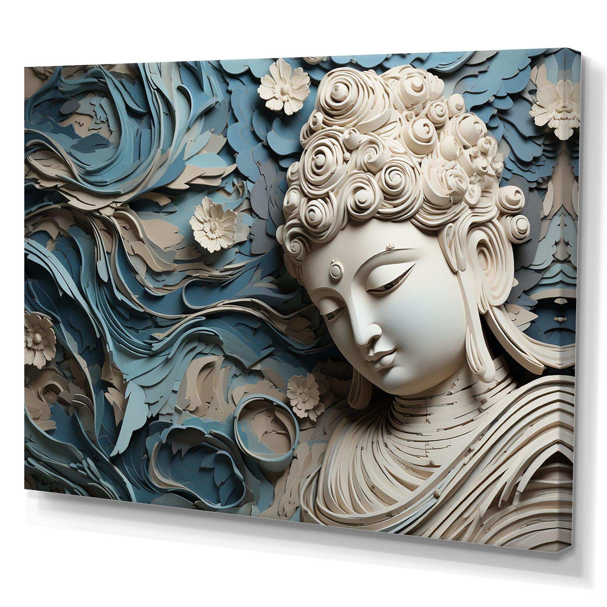 Religious Buddhism Statue I - Spiritual Canvas Wall Art
