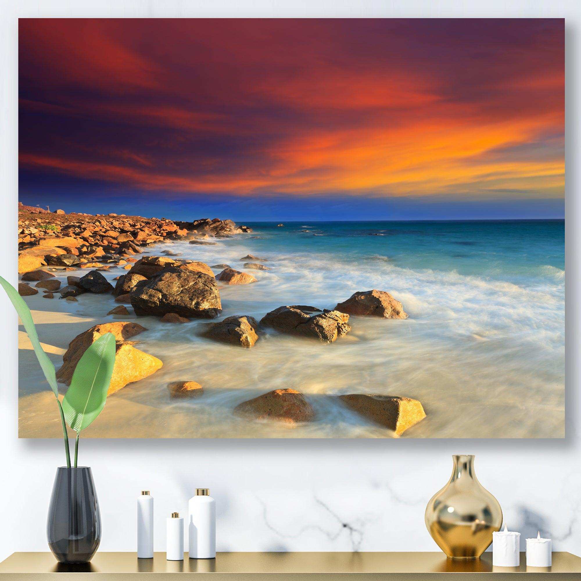 Beach with Stones on Foreground