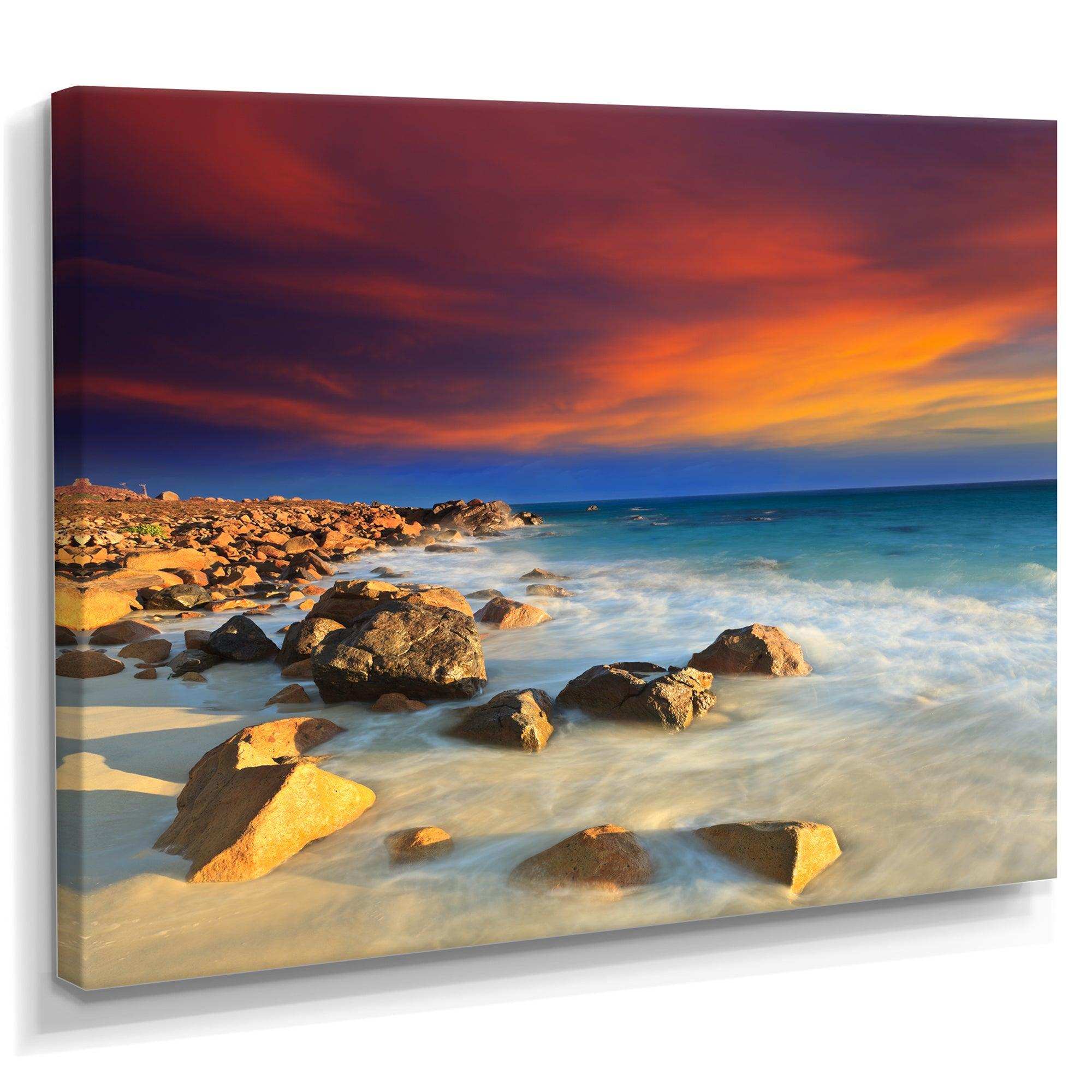 Beach with Stones on Foreground
