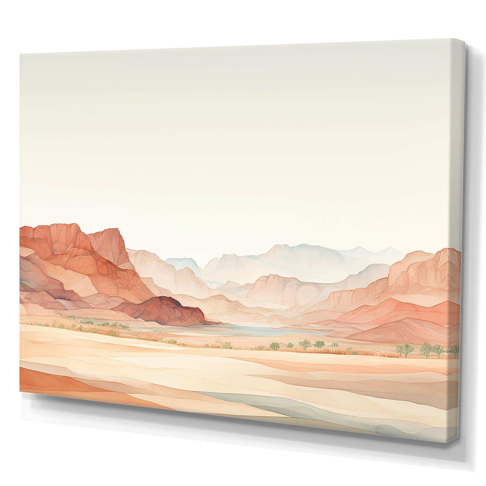 Minimalism Canyon View I - Landscapes Canvas Wall Art