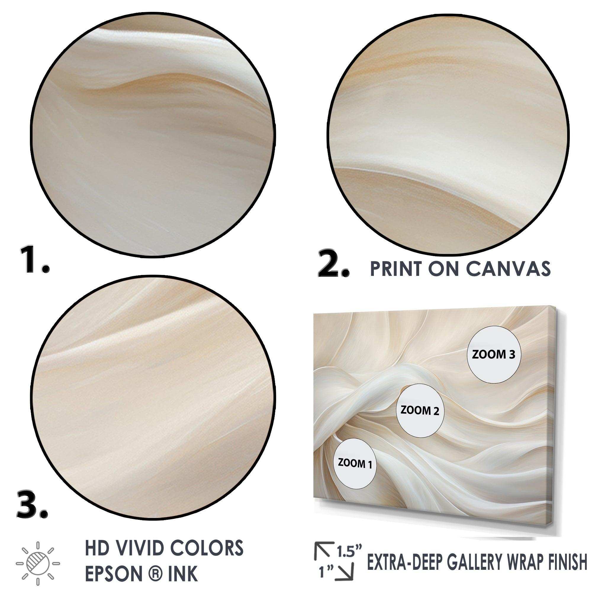 White Silk Fabric River - Fashion Canvas Wall Art