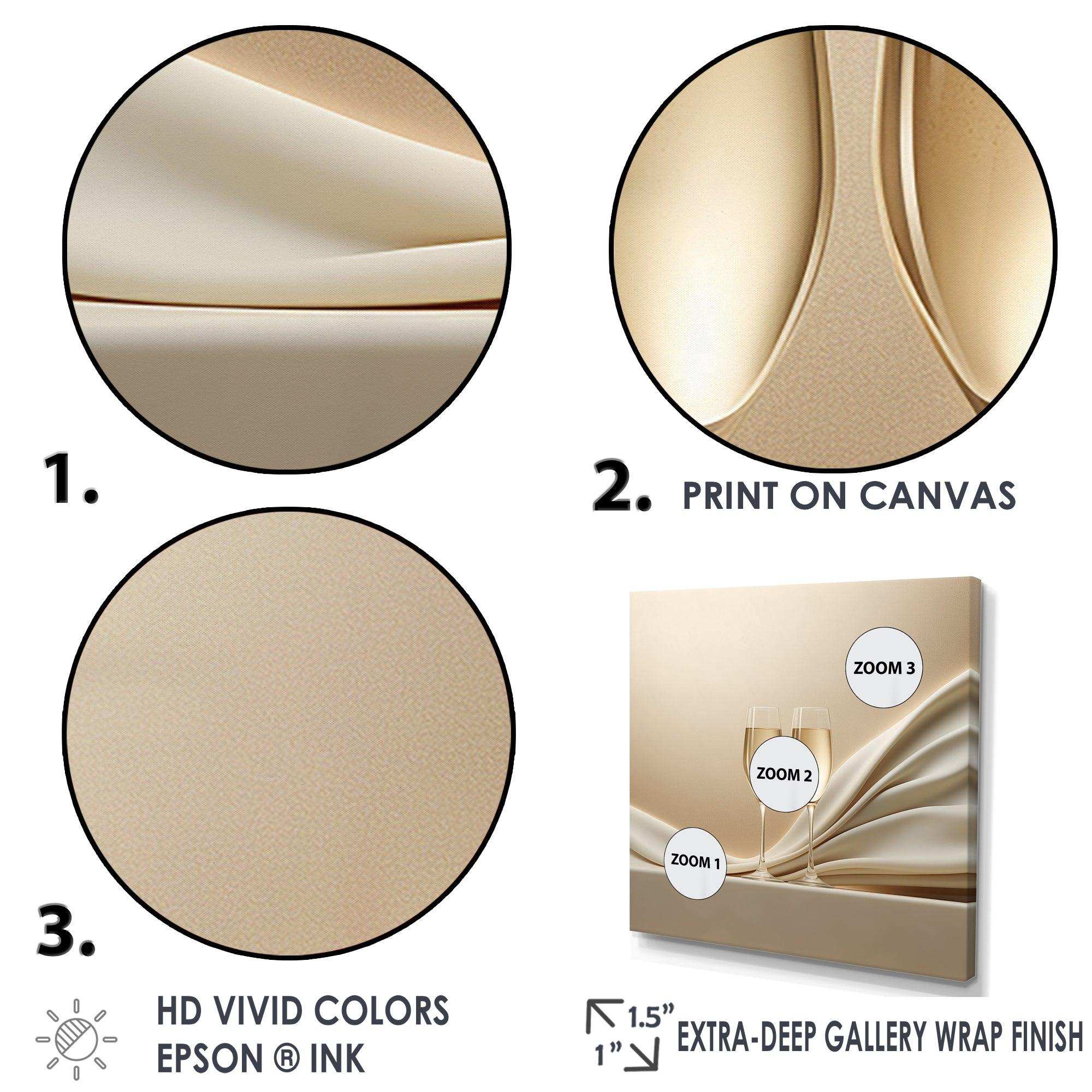 Champagne Toast Of Tranquility - Food & Beverage Canvas Wall Art