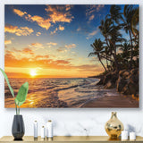 Paradise Tropical Island Beach with Palms