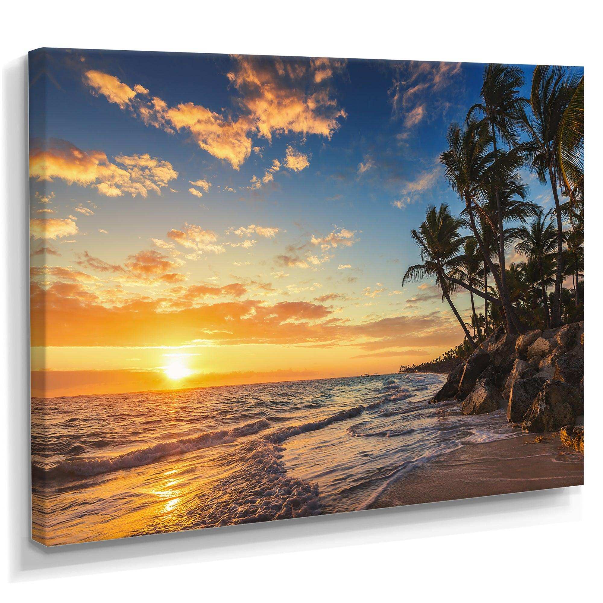 Paradise Tropical Island Beach with Palms