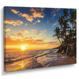 Paradise Tropical Island Beach with Palms