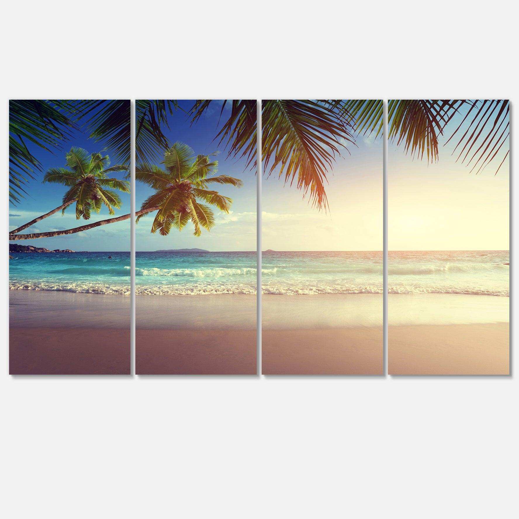 Typical Sunset on Seychelles Beach Multi-Panels